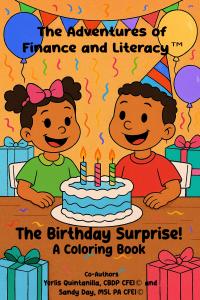 Two children having a birthday party.