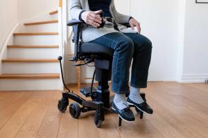 VELA indoor mobility chair with Power Wheels, 360° maneuverability, and electric height adjustment for seniors and adults with disabilities