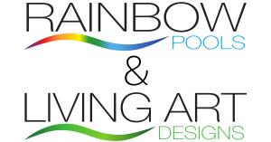 Rainbow Pools and Living Art Design Logo