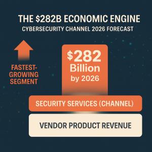 The $282 Billion Economic Engine: Security services are the fastest-growing segment of the IT channel, with the total cybersecurity channel market expected to reach $282 billion by 2026 according to Canalys.