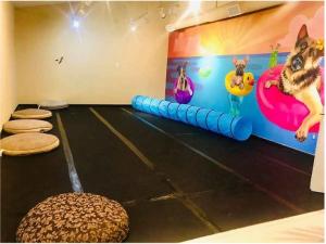 Rubber floors are ideal for doggy daycares