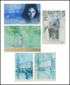 Mario Armond Zamparelli Rare Mid-Century Modern Abstract Painting Auction