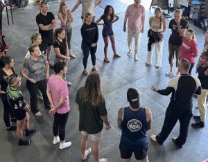 Circle up. Kevin Lewis teaching Maui Seminar