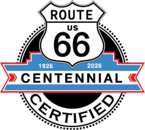 Image of logo showing centennial certification status of Musical Road project
