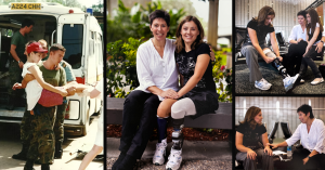 Maja Kazazic and rescuer Sally Becker reunite after Bosnian War rescue; images show rescue, recovery, and lifelong bond.