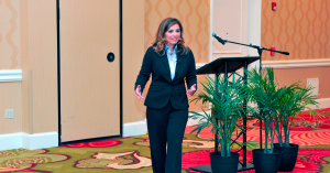 Maja Kazazic speaking to global audiences on resilience, growth, and her Scale Up Blueprint™ for business and leadership.