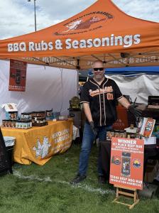 Glenn Connaughton of Revolution Barbecue with Award