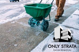 professional de-icing, sidewalk salting services by only strata snow removal, a leading snow removal company in Vancouver British Columbia