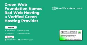 Rad Web Hosting Named Verified Green Hosting Provider by Green Web Foundation