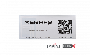 Xerafy Metal Skin® Delta On-Metal Label with Impinj M830 RAIN RFID endpoint IC