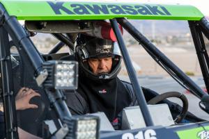 Stone Cold Steve Austin in his Kawasaki Teryx