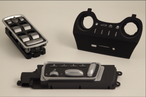 Markings on buttons and fascias for the automotive and aerospace industry