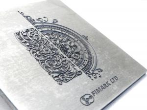 Ornate, intricate laser engraving on metal