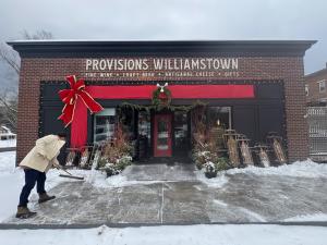 Provisions Williamstown in the snow. Owned by Peter MacGillivray