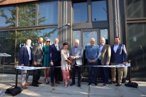 Arch Grants and partners cut the ribbon at the opening of the expanded headquarters in St. Louis.