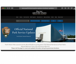 Pacific Historic Parks is proud to be the official 501(c)(3) non-profit partner of the National Park Service at Pearl Harbor National Memorial, home of the USS Arizona Memorial. Please visit www.pacifichistoricparks.org/nps-shutdown-updates for current an