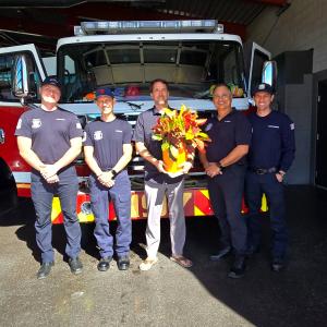 Bouquets & Bubbles® Petal if Forward host Peoria Florist at Jomax fire station
