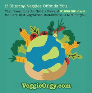 Veggie Orgy is an exclusive all-inclusive vegan reward created and funded by Recruiting for Good reserved for 10 women who are 40+Kickass