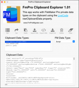 FmPro Clipboard Explorer 1.01 Screenshot