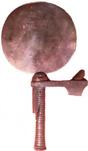 So-called ancient Egyptian Hand Mirror with Removable Handle