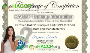 HACCP Questions