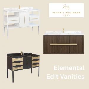 Barrett Bergmann Home will introduce a new customizable vanity line, the highly anticipated “Elemental Edit series." Highly stylized using the finest materials and benchmade in the USA by expert craftsmen.