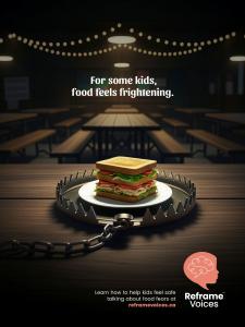 Sandwich Trap image illustrates Food Fear Eating Disorder Awareness Campaign