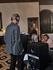 Recording of song with Mohammad Ramadan  and Lara Trump at Trump Jupiter 2025.  LJ Fino producing