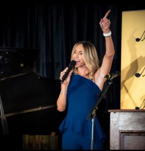 President Donald Trump Daughter in law Lara Trump on Stage performing at Gala 