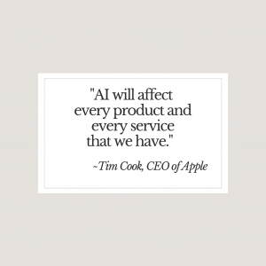 ai will affect everything says Tim Cook