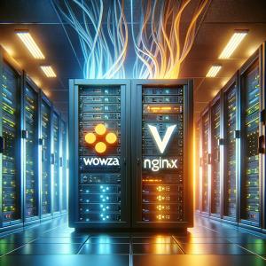 image showing two types of live streaming servers: one powered by Wowza and the other by NGINX-RTMP, illustrating different infrastructures used by Red5Server for delivering high-performance live broadcasts.