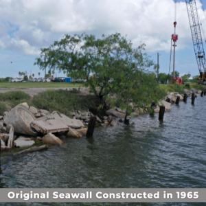 Remaining Section of the original Port of Port Mansfield Seawall built in 1965