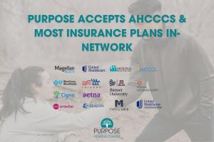 A man helping a woman up shows the concept of Purpose Healing Center in Scottsdale proudly accepts AHCCCS for addiction treatment and most private insurances in-network as well