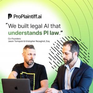 Kris and Jason sit side by side creating the only legal AI that understands PI law