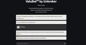 ValuBot is the world's first conversational business value estimator