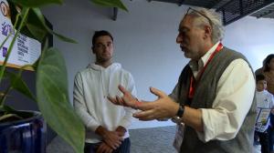 Dialoghi con Flora is an interactive video installation in which the audience comes into contact with a living potted plant.