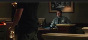 Screenshot from Fantastic Four (2015) showing Jerome Andries as the Baxter Foundation security guard “Panno” in his first on-screen appearance.
