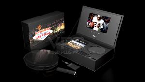 Las Vegas Stadium Video Box showcasing luxury printed packaging and integrated video display created by Video Plus Print.