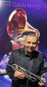 Carl Fischer backstage after performing live with Billy Joel at the Grammy Awards