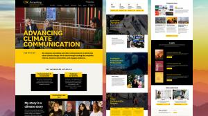 An image of different pages of the USC Annenberg website to show its nice design