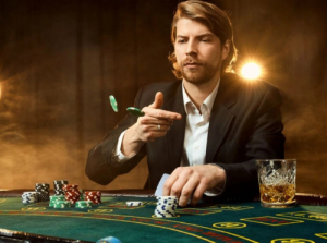 Men at casino table gambling