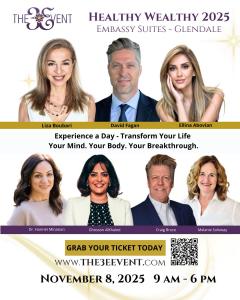 Speaker Lineup at The 3E Event includes Liza Boubari, Sir David Fagan, Ellina Abovia, Ghosson Alkhaled, Craig Bruce, Hanriet Minasian, DO, and Melanie Soloway