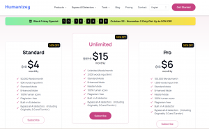 Humanizey Pricing Black Friday