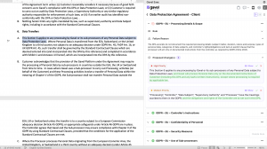 AI redlining Data Processing Agreement