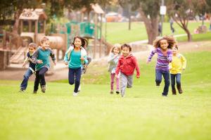 children playing in a park