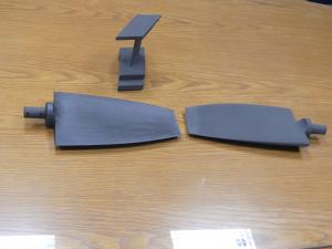 3D-printed stator vanes designed and produced by Career Academy students in South Bend for use in an Advanced Noise Control Fan testing model at Notre Dame’s Institute for Flow Physics and Control.