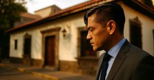 David Ramirez, President of Sant Capital, stands in Mexico City wearing a business suit, representing the launch of Sant Capital’s cross-border real estate investment platform connecting U.S. investors to Mexico’s premier residential markets.