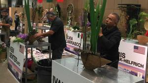 Some of the esteemed floral designers hard at work in the Gateway to the Americas Cup