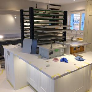 This sturdy and durable drying rack can be constructed at the jobsite in less than 10 minutes and can hold up to 30 cabinet doors.