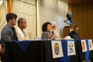 Following the presentation, religious leaders responded to questions from the audience.